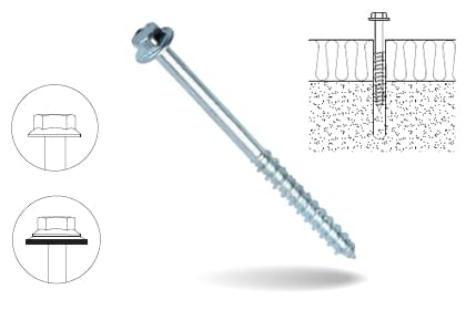 Fixing screws for concrete